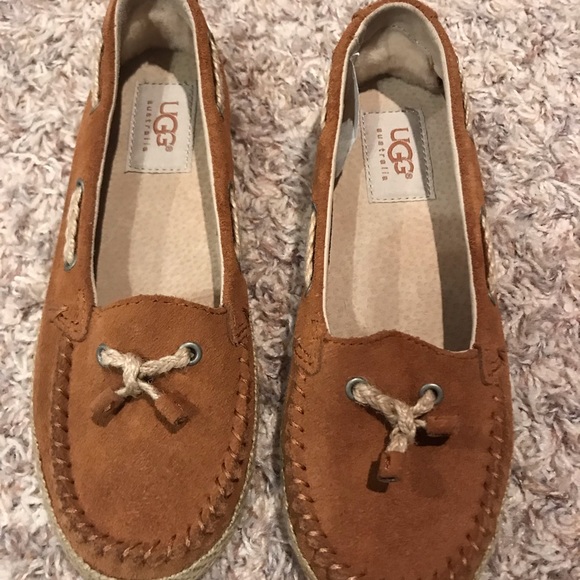 Brand new UGG K Ariana chestnut moccasin size 2 - Picture 2 of 6